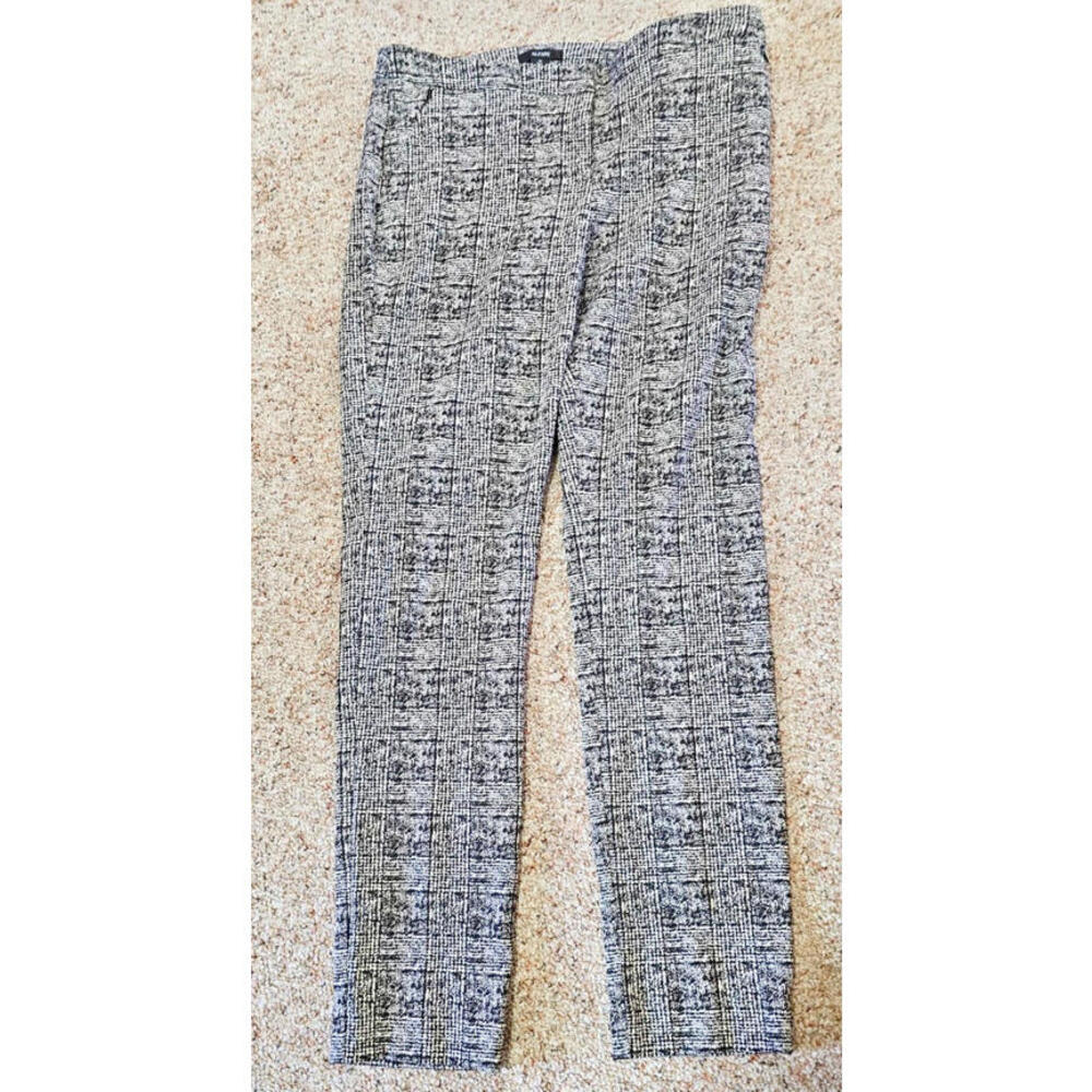 Alfani Women's Mid-Rise Dress Pants Black and White Size 10 Regular